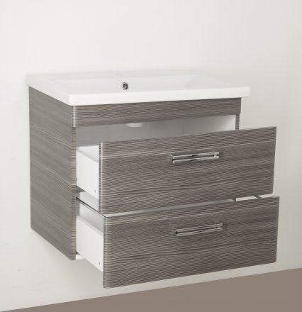 Тумба Style Line подвесная Лотос 70, Комо 70, Шелк зебрано, PLUS