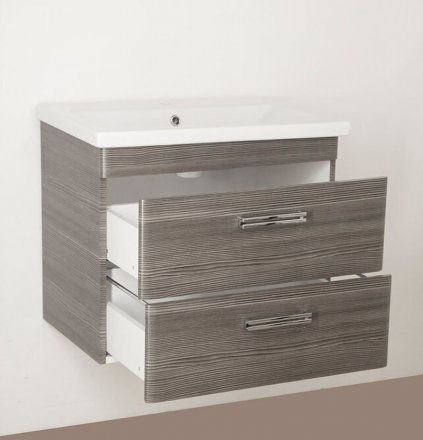 Тумба Style Line подвесная Лотос 70, Комо 70, Шелк зебрано, PLUS